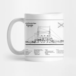 Potemkin battleship plans - Imperial Russian Navy - BD Mug